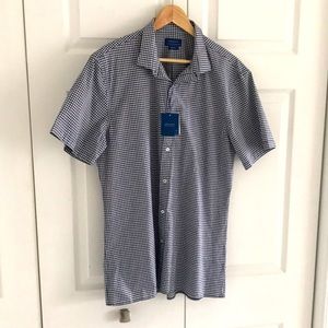 NWT Zara Man Short Sleeve Button Down Casual Shirt
